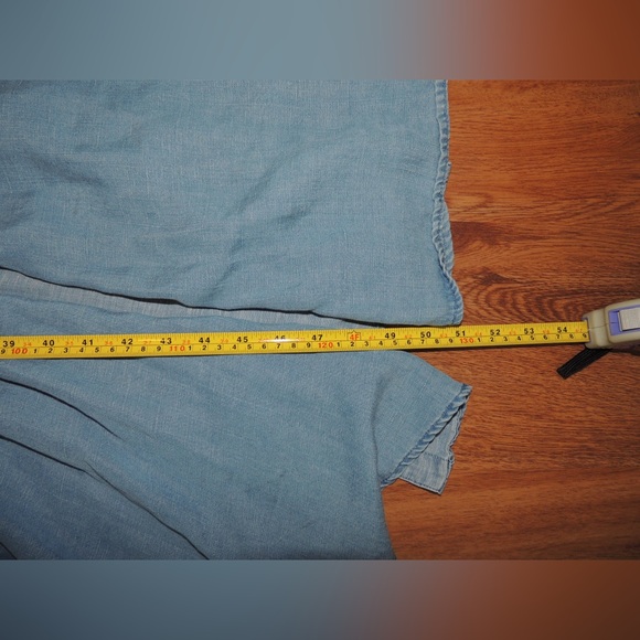 LOFT Light Blue Casual Denim Dress - Picture 6 of 7